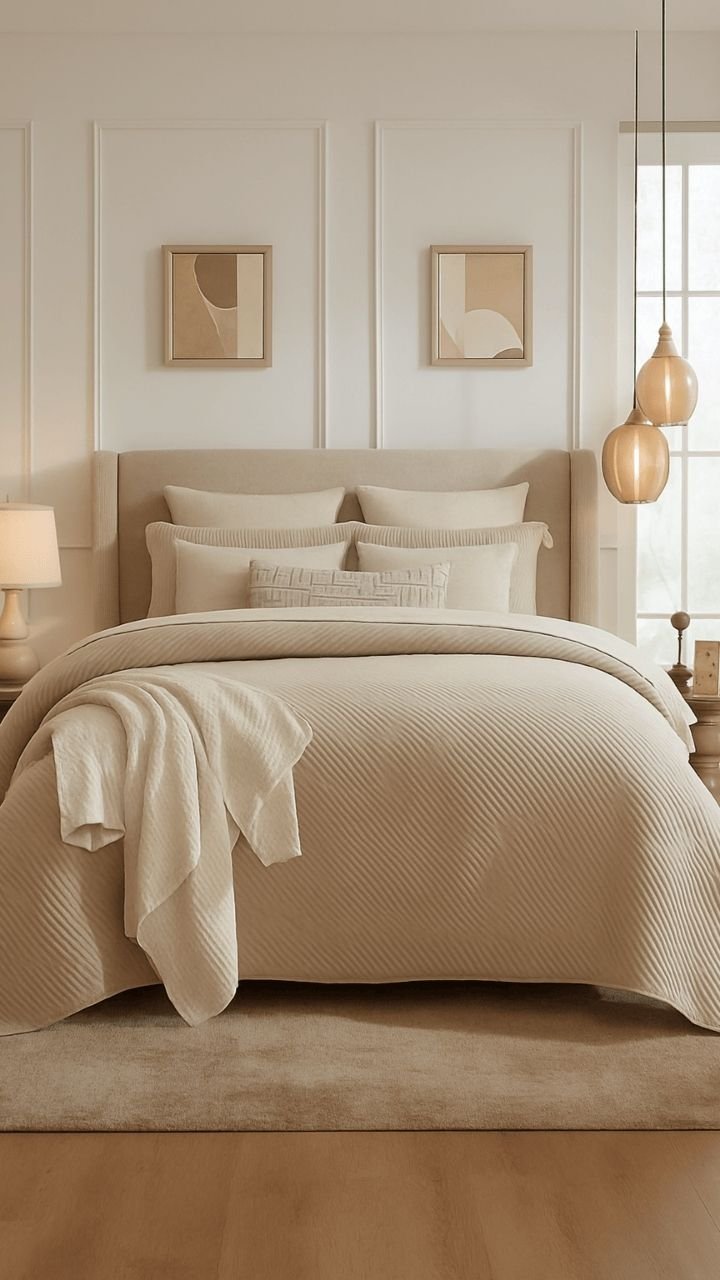 Custom bed throws designed for a boutique hotel